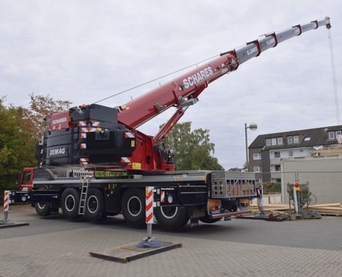 Autokrane Schares Willich EInsatz Demag AC 160-5