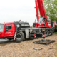 Grove GMK 5250L Kran Autokrane Schares Kraneinsatz Tierheim Wesel mit Tiefbett- und Semitiefladerkombinationen